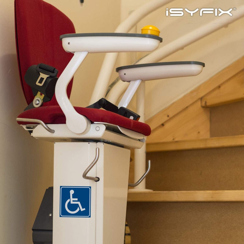 iSYFIX ملصقات علامات الإعاقة iSYFIX - عبوة 4، 6x6 بوصة - متوافقة مع ADA - علامة كرسي متحرك معاق، ملصق إعاقة، فينيل ذاتي اللصق ممتاز، مغلفة، داخلية وخارجية - Image 4